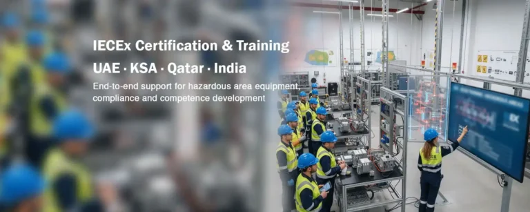 IECEx certification and hazardous area compliance services for UAE, Saudi Arabia, Qatar and India