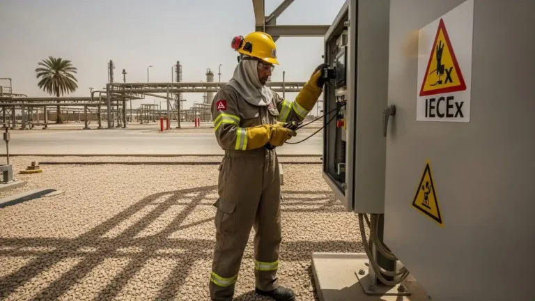 IECEx certified engineer working in hazardous area