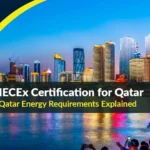 Engineer meeting IECEx certification requirements for Qatar Energy LNG projects