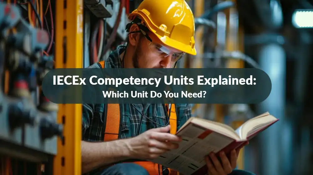 Technician comparing IECEx competency units to choose the right training path